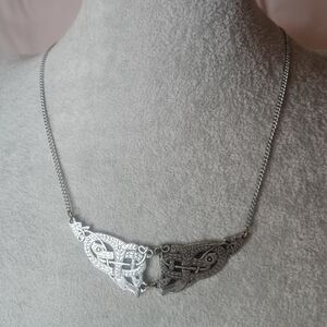 Vintage St. Justin (SJC) Pewter Celtic Serpent Choker Necklace – Made in England